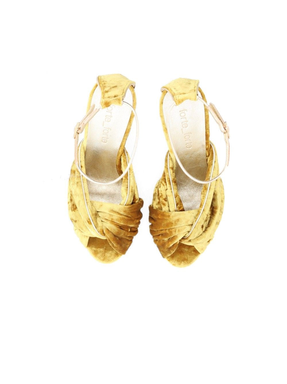 Forte_Forte Women Heliodore High Heel Velvet Crossover Sandal