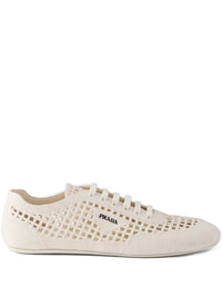 Prada Women Collapse Crochet Laced Sneakers