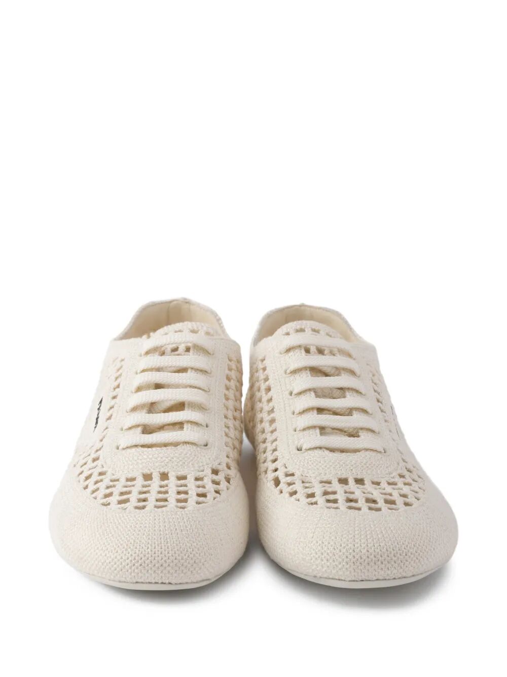 Prada Women Collapse Crochet Laced Sneakers