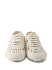 Prada Women Collapse Crochet Laced Sneakers