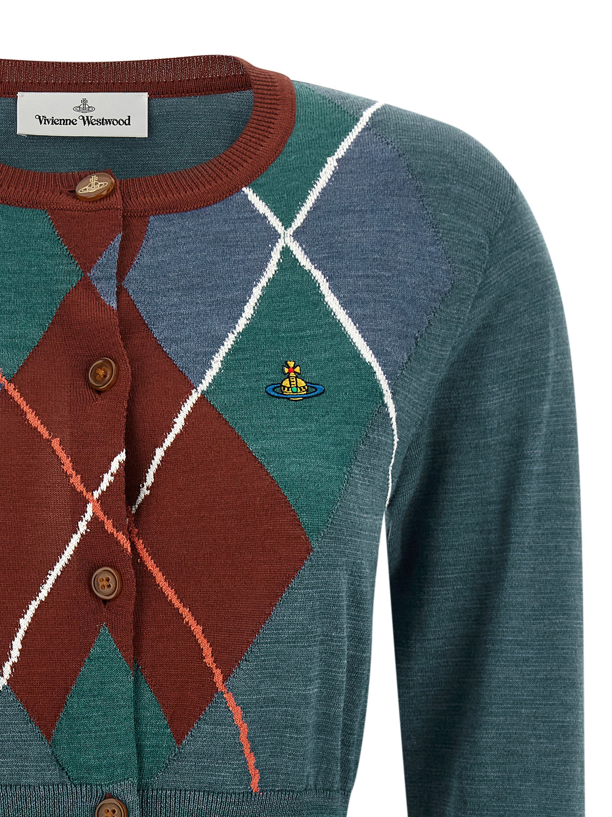VIVIENNE WESTWOOD Vivienne Westwood Women 'Argyle Cropped' Cardigan