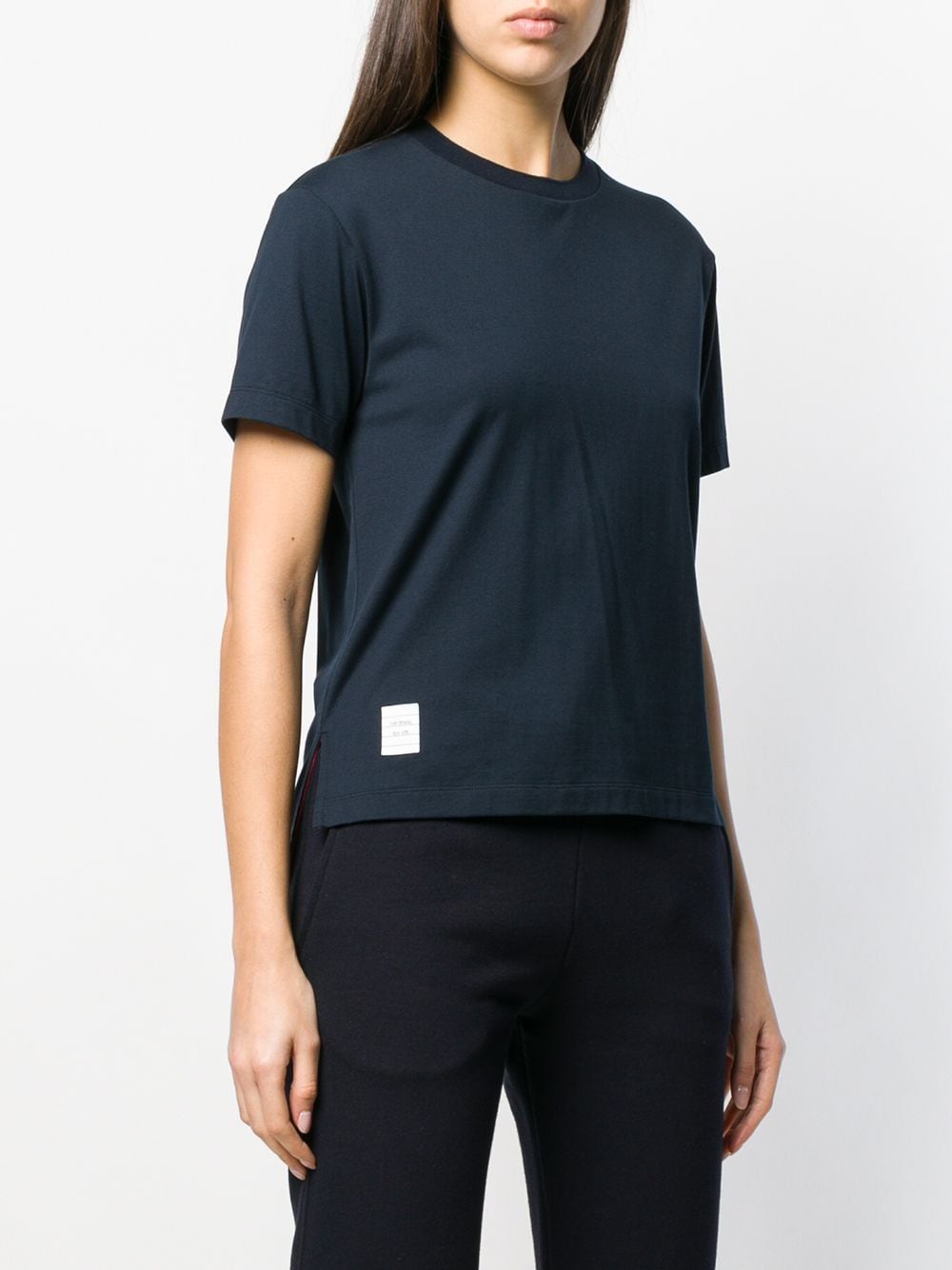 Thom Browne Women Logo-Patch Short-Sleeve T-Shirt