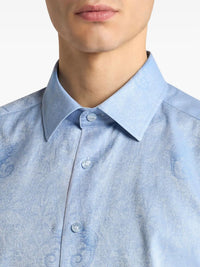 ETRO Etro Men Cotton Jacquard Shirt With Gecko Motif