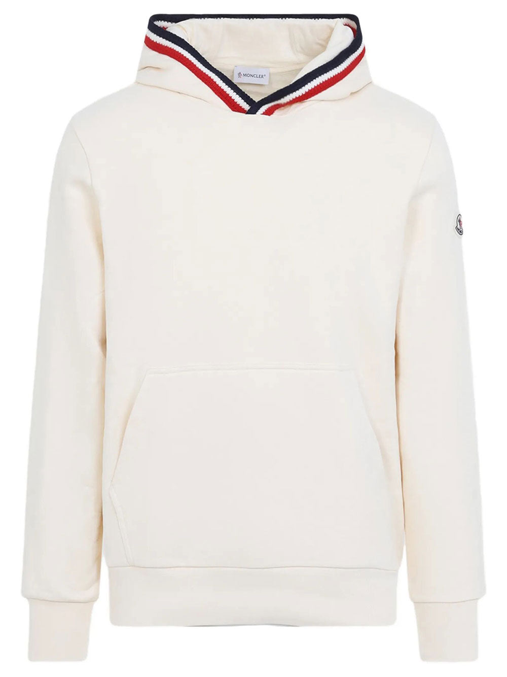 MONCLER Felpa Con Cappuccio Con Profili A Righe Women