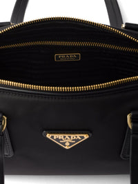 Prada Women Re-Nylon And Leather Medium Top-Handle Bag With Padlock