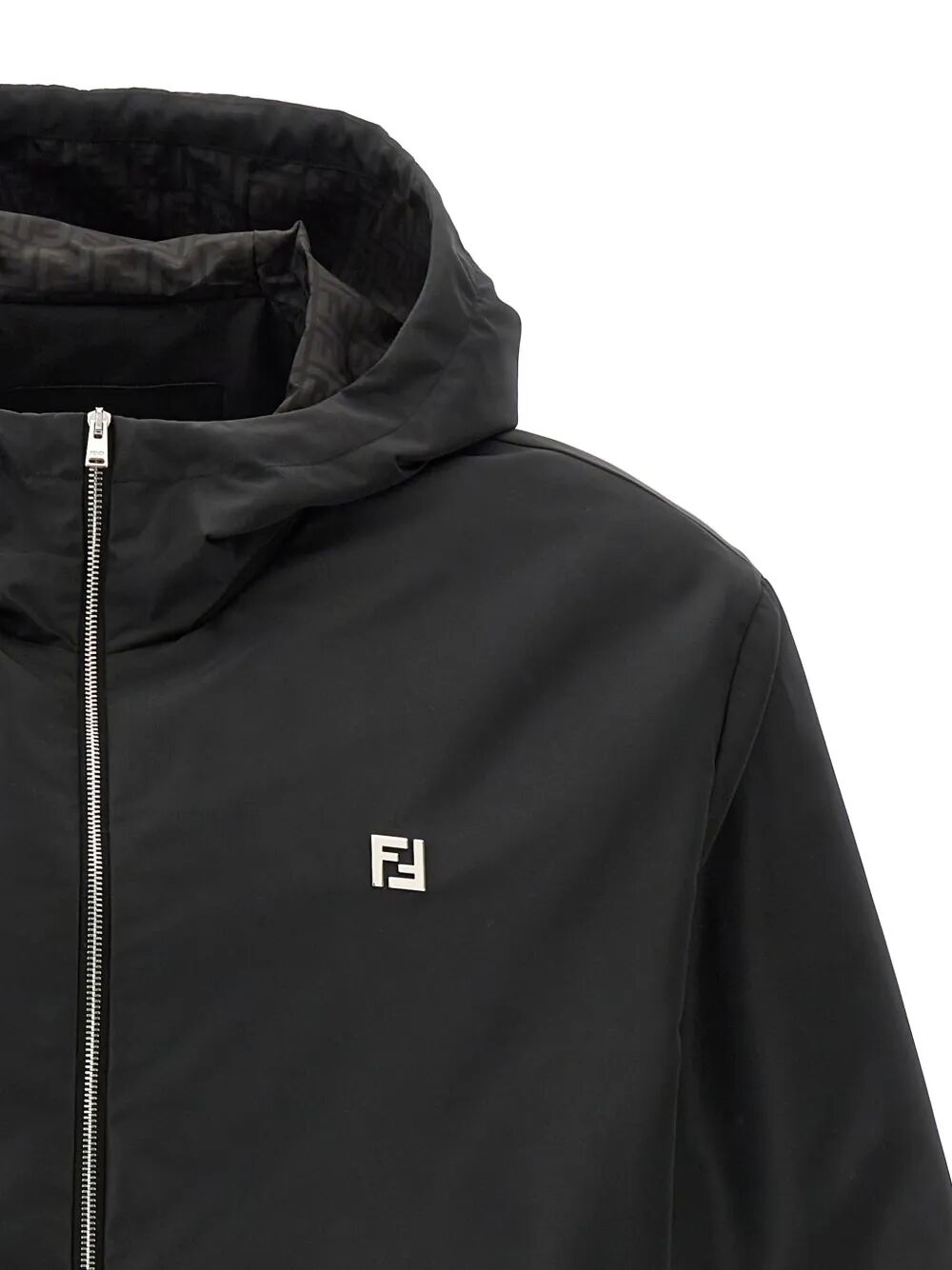 Fendi Men Tech Fabric Hooded Blouson