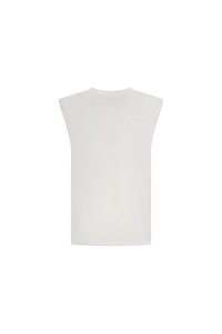 Valentino Garavani Valentino Garavani Padded-Shoulder Cotton Top Bianco 4B3Mg22M8Gg_0Bo