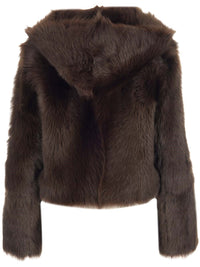Loewe Women Shearling Hooded Jacket