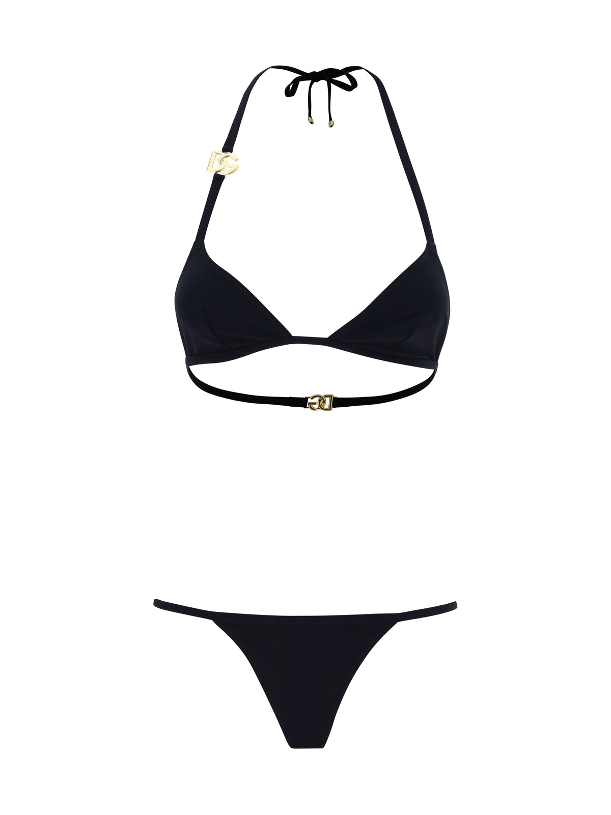Dolce & Gabbana Women Triangle Bikini With Gold Plaque