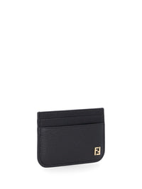 Fendi Fendi Women Leather Card Holder With Ff Logo