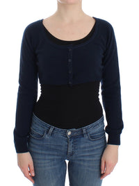 Ermanno Scervino Blue Cashmere Cardigan Women's Sweater