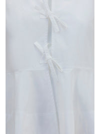 Ganni Women Cotton Poplin Blouse With Bows