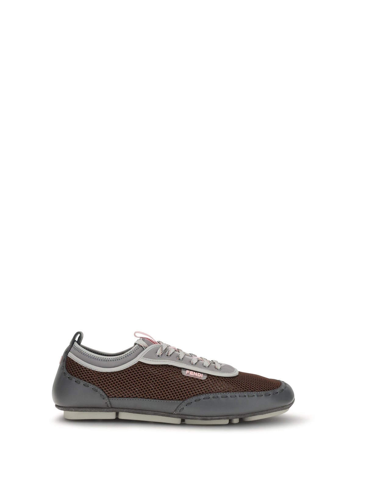 FENDI Fendi Men Leather And Mesh Sneakers By Fendi