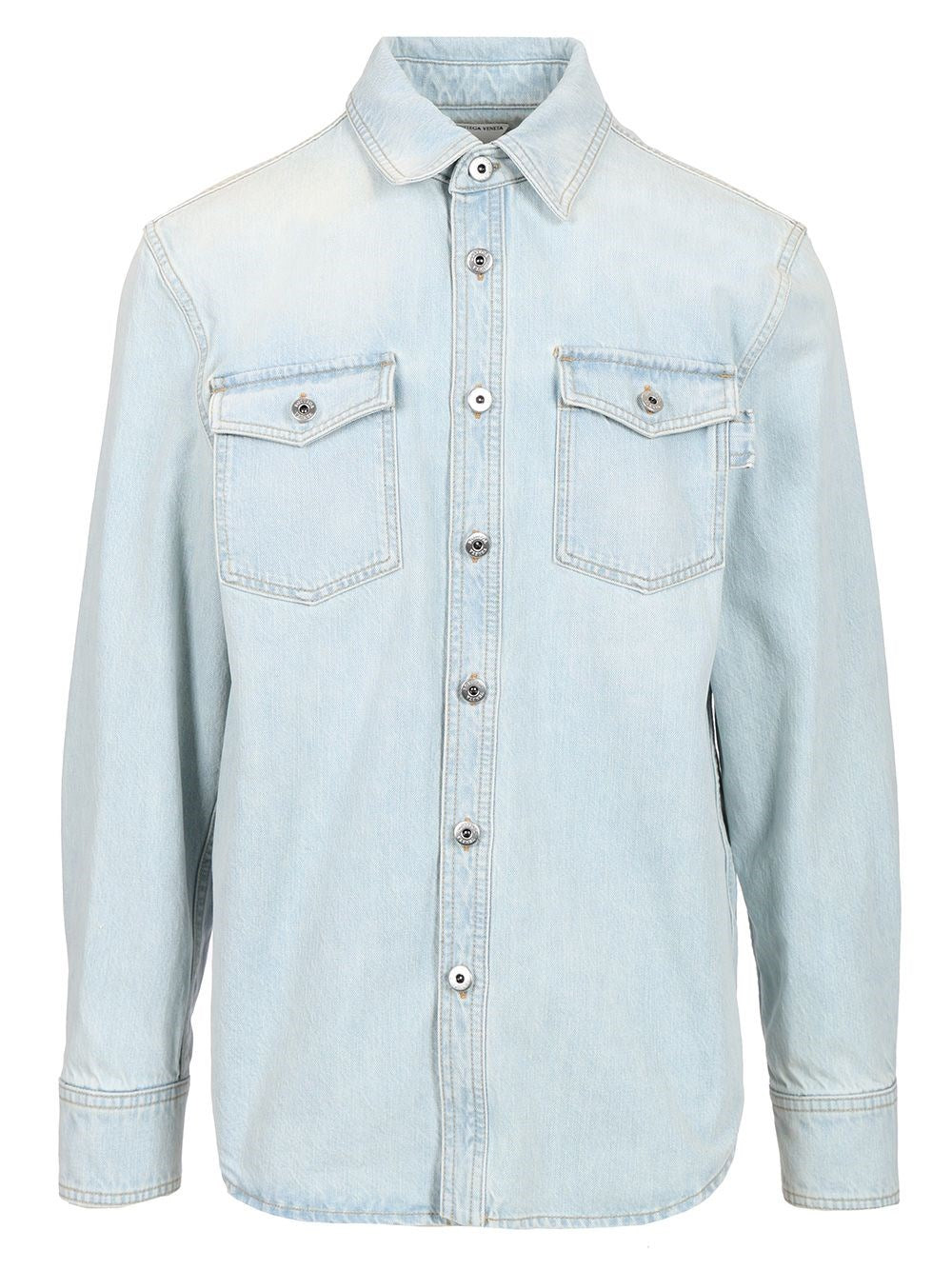 Bottega Veneta Men Extra Bleach Wash Denim Shirt