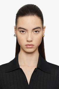 Givenchy Givenchy Flower Golden Silvery Crystal Earrings_Golden/silvery