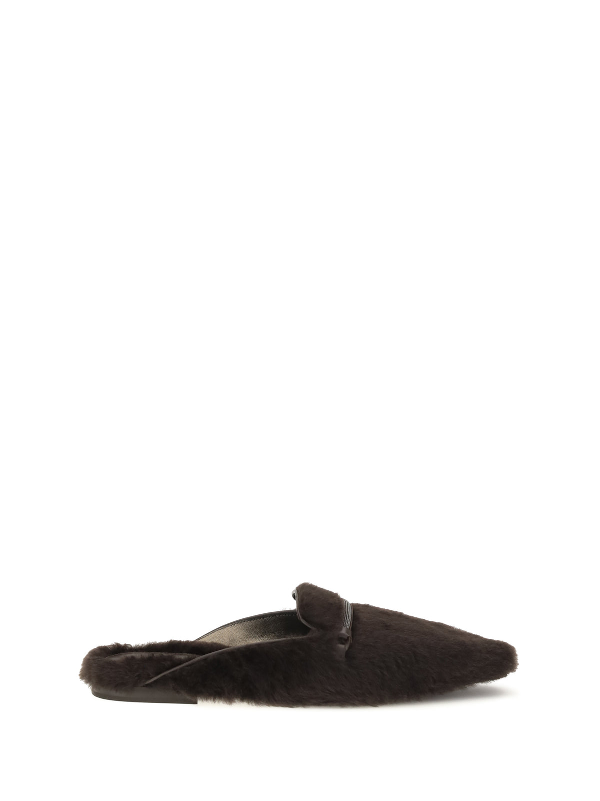 BRUNELLO CUCINELLI Brunello Cucinelli Women Shearling Ballerinas With Precious Bar