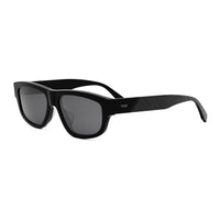Fendi Fendi Sunglasses Geometric Full Rim, Shiny Black Frame and Grey Lens FE40157F01A