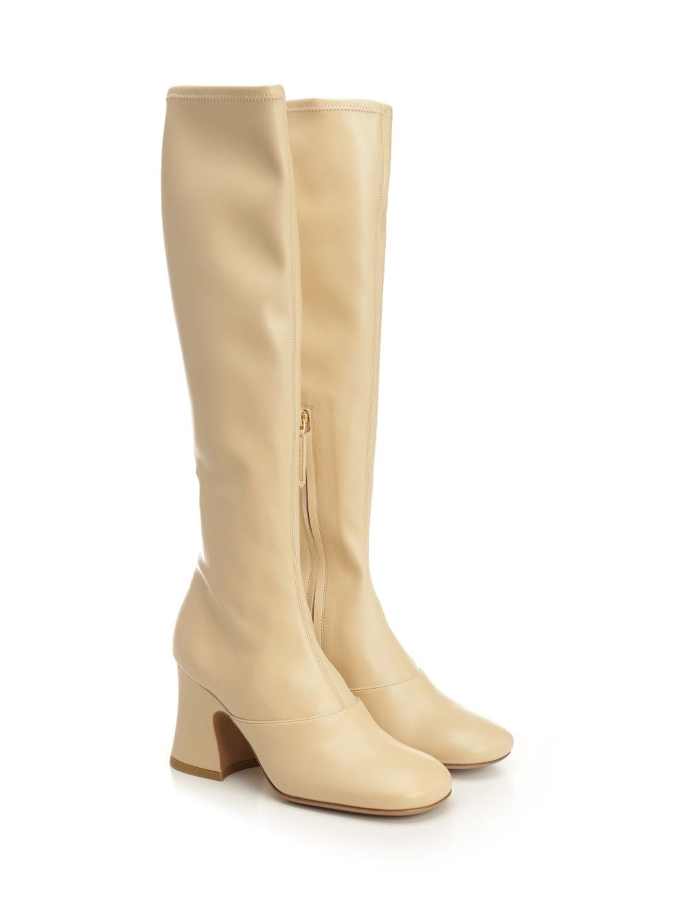 CHLOE Chloe Women Cream Synthetic Leather Janis Boots