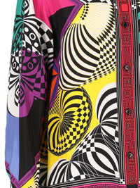 Versace Women Printed Silk Twill Shirt