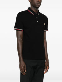 Valentino Garavani Men Cotton Piqué Polo Shirt With Vlogo Patch