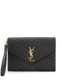 SAINT LAURENT Saint Laurent Women Cassandre Matelassé Flap Pouch In Grain De Poudre Leather
