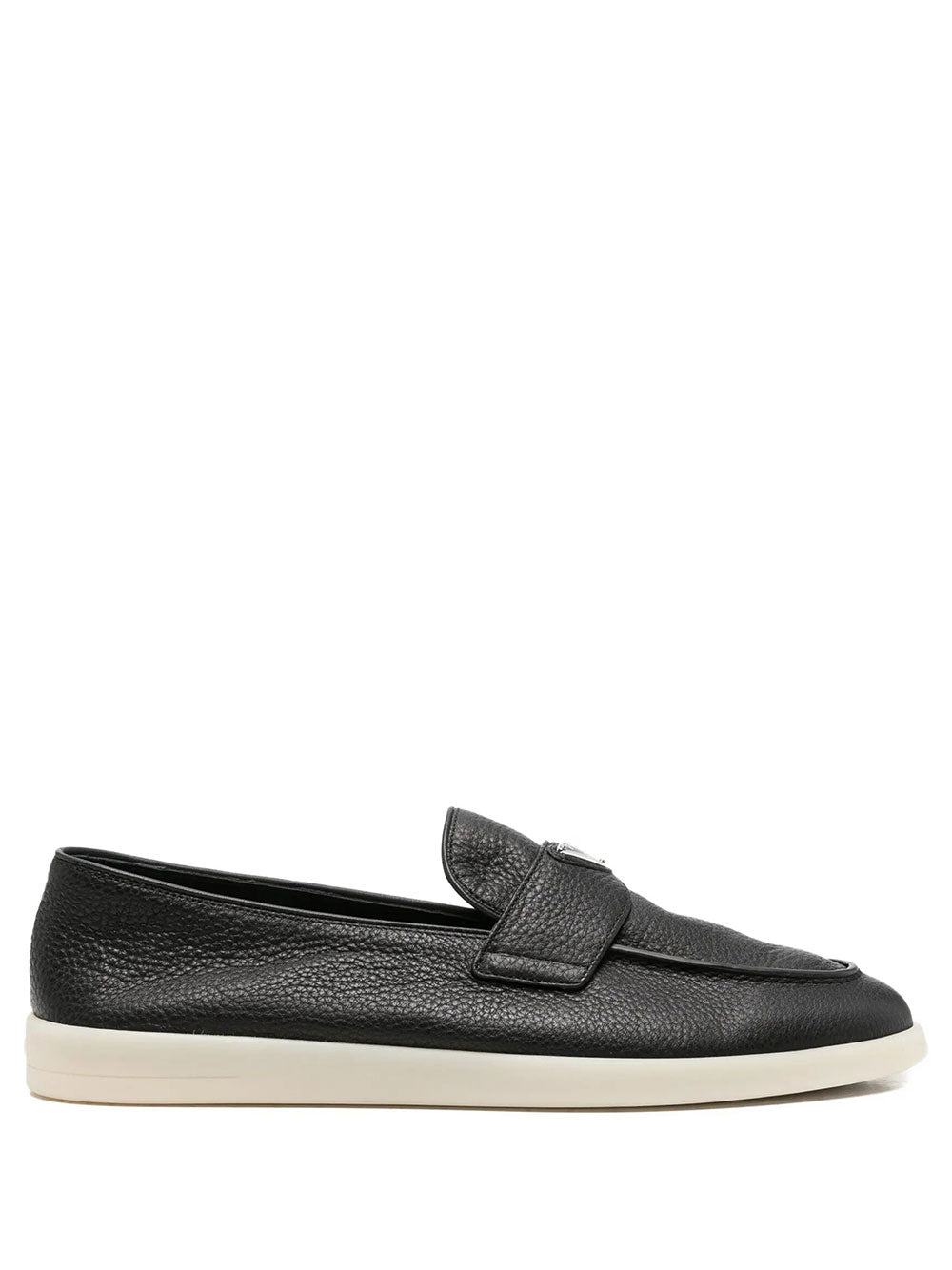 PRADA Prada Men Grained Leather Loafers