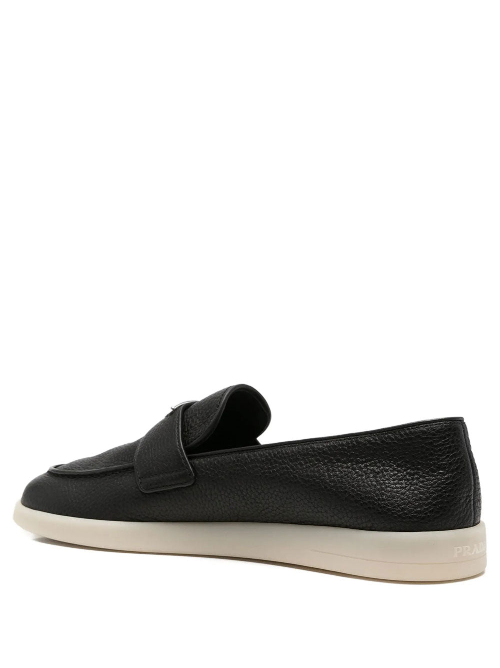 PRADA Prada Men Grained Leather Loafers