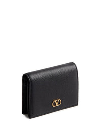 Valentino Garavani Women Vlogo Signature Grainy Leather Wallet