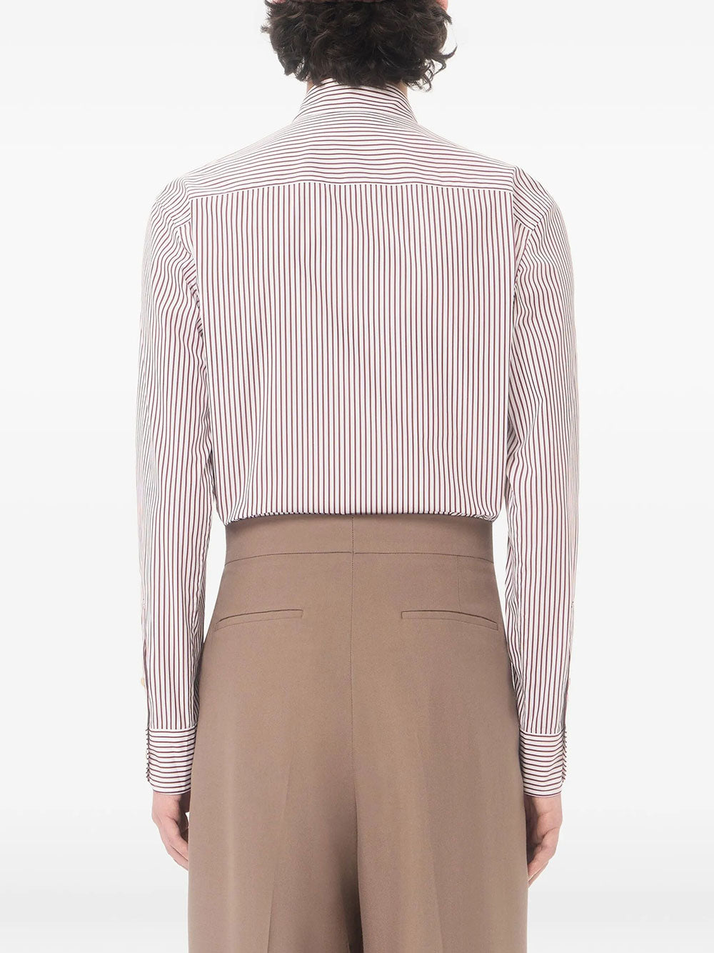 VALENTINO GARAVANI Valentino Garavani Men Valentino Cotton Poplin Striped Shirt With Vlogo Embroidery