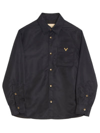 Valentino Garavani Men Valentino Nylon Shirt Jacket With Vgold