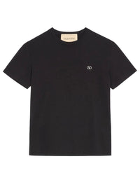 Valentino Garavani Men Valentino Cotton T-Shirt With Vlogo Embroidery