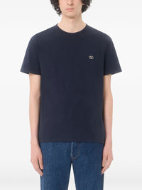 Valentino Garavani Men Valentino Cotton T-Shirt With Vlogo Embroidery