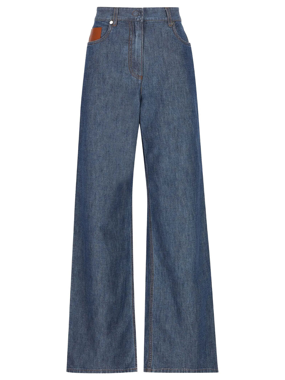 FENDI Fendi Women Ff Chambray Long Jeans