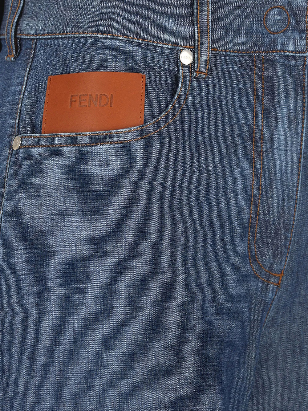FENDI Fendi Women Ff Chambray Long Jeans