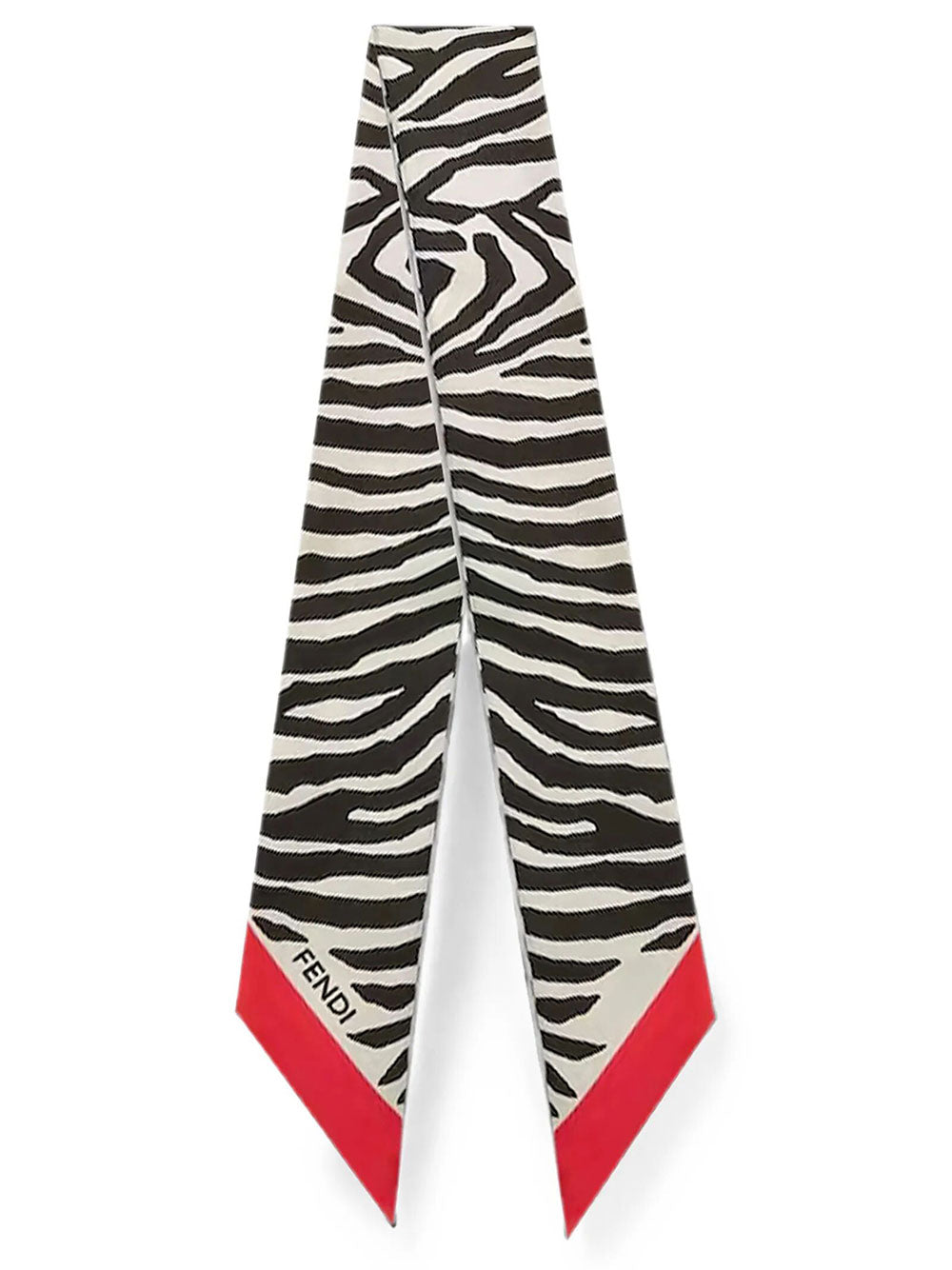 FENDI Bandeau In Seta Con Stampa Tiger Animalier Women