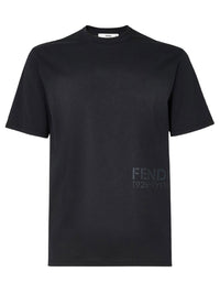 FENDI T-Shirt In Cotone Con Stampa Fendi Stencil Women