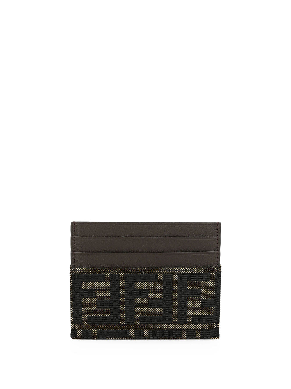 FENDI Portacarte Ff Jacquard Zucca E Pelle Women