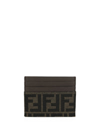 FENDI Portacarte Ff Jacquard Zucca E Pelle Women