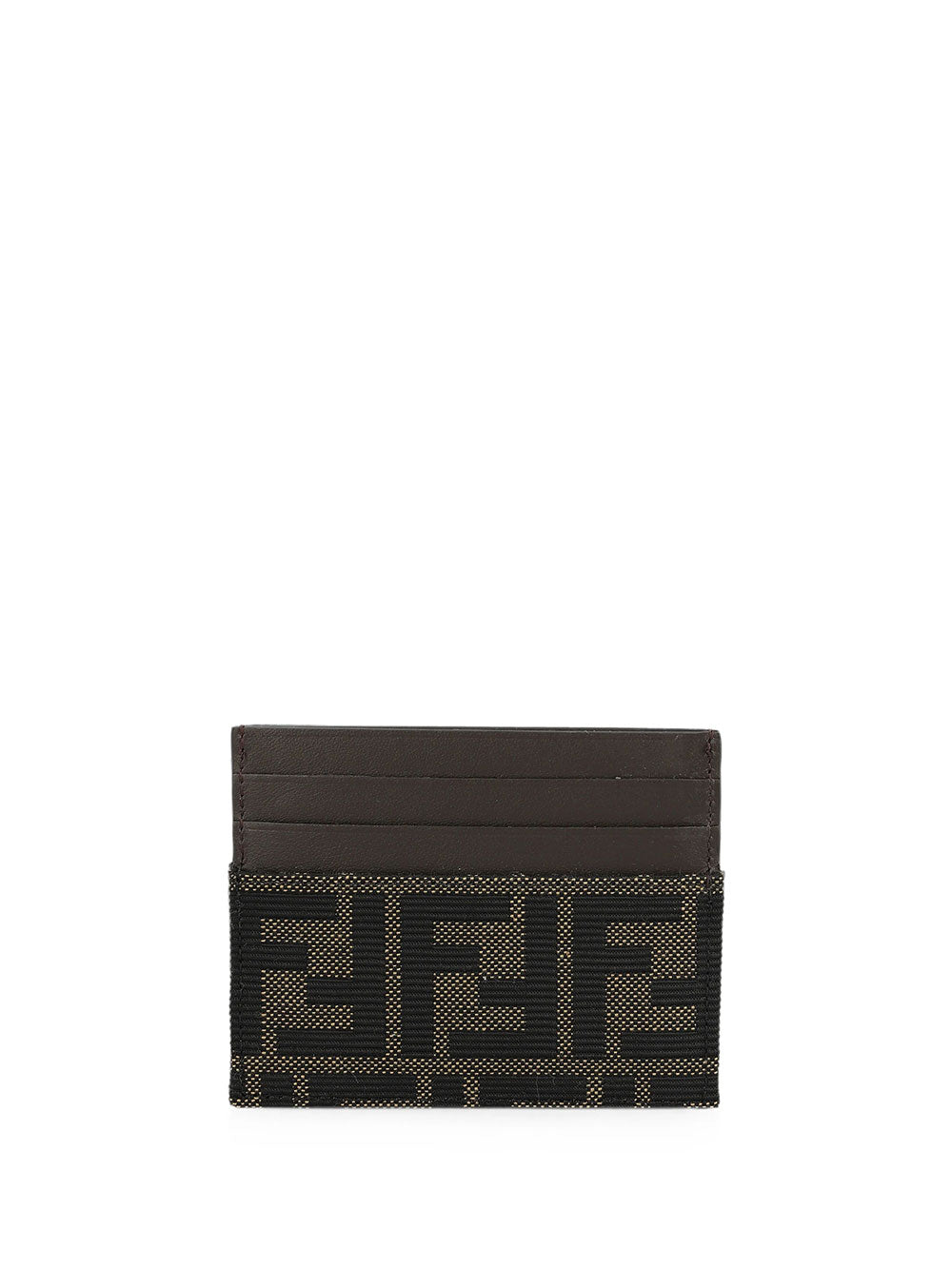 FENDI Portacarte Ff Jacquard Zucca E Pelle Women