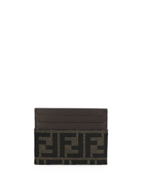 FENDI Portacarte Ff Jacquard Zucca E Pelle Women