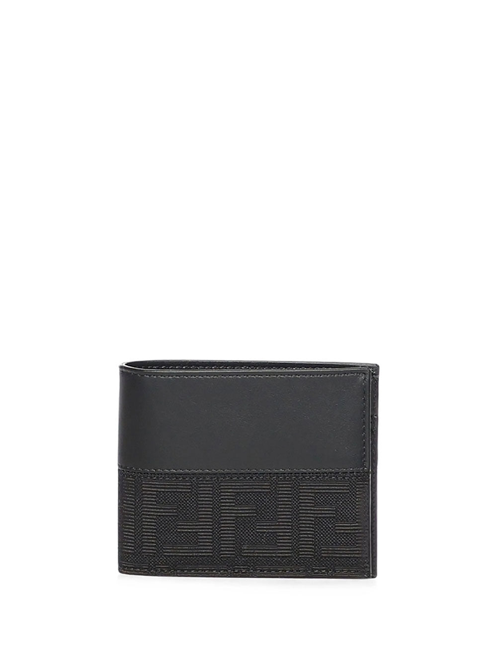 FENDI Portafoglio Bifold Ff Jacquard E Pelle Women