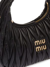 MIUMIU Wander Matelassé Nappa Leather Small Hobo Bag Women
