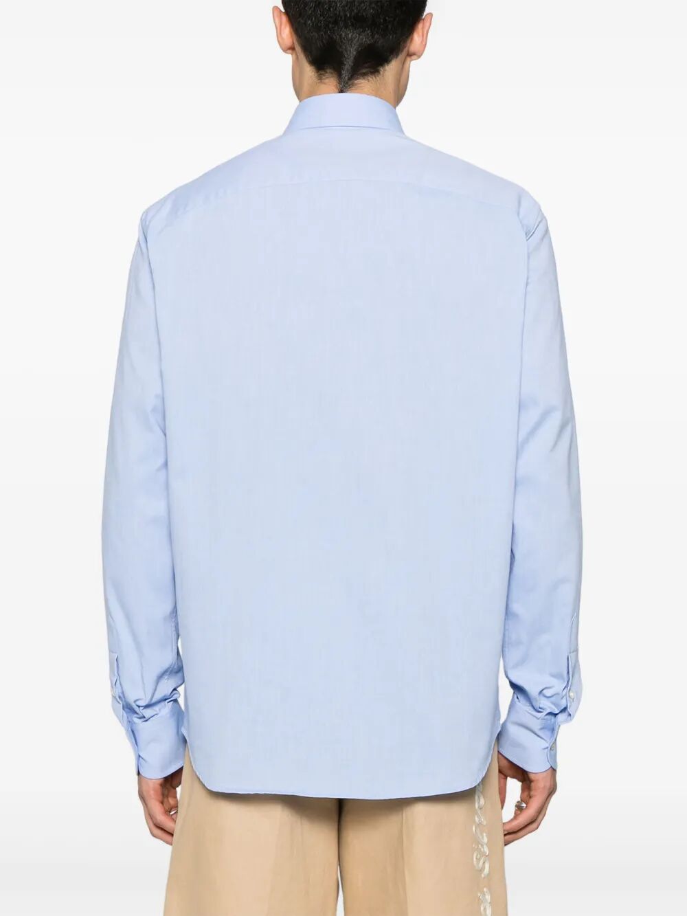 VALENTINO GARAVANI Valentino Garavani Men Cotton Oxford Shirt With Vlogo Embroidery