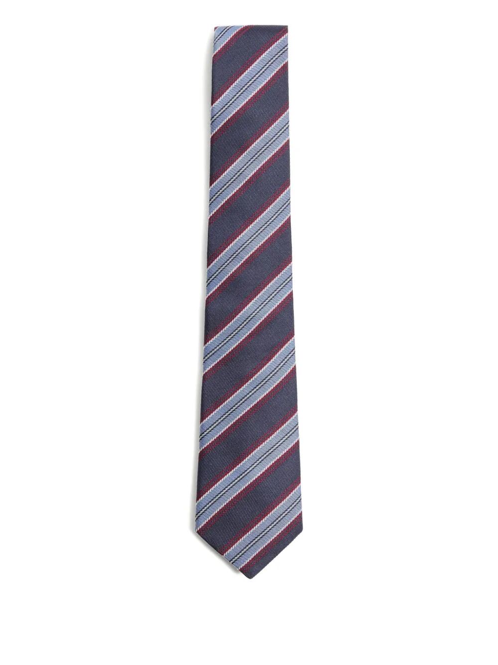 VALENTINO GARAVANI Valentie Jacquard Regimental Silk Tie Women