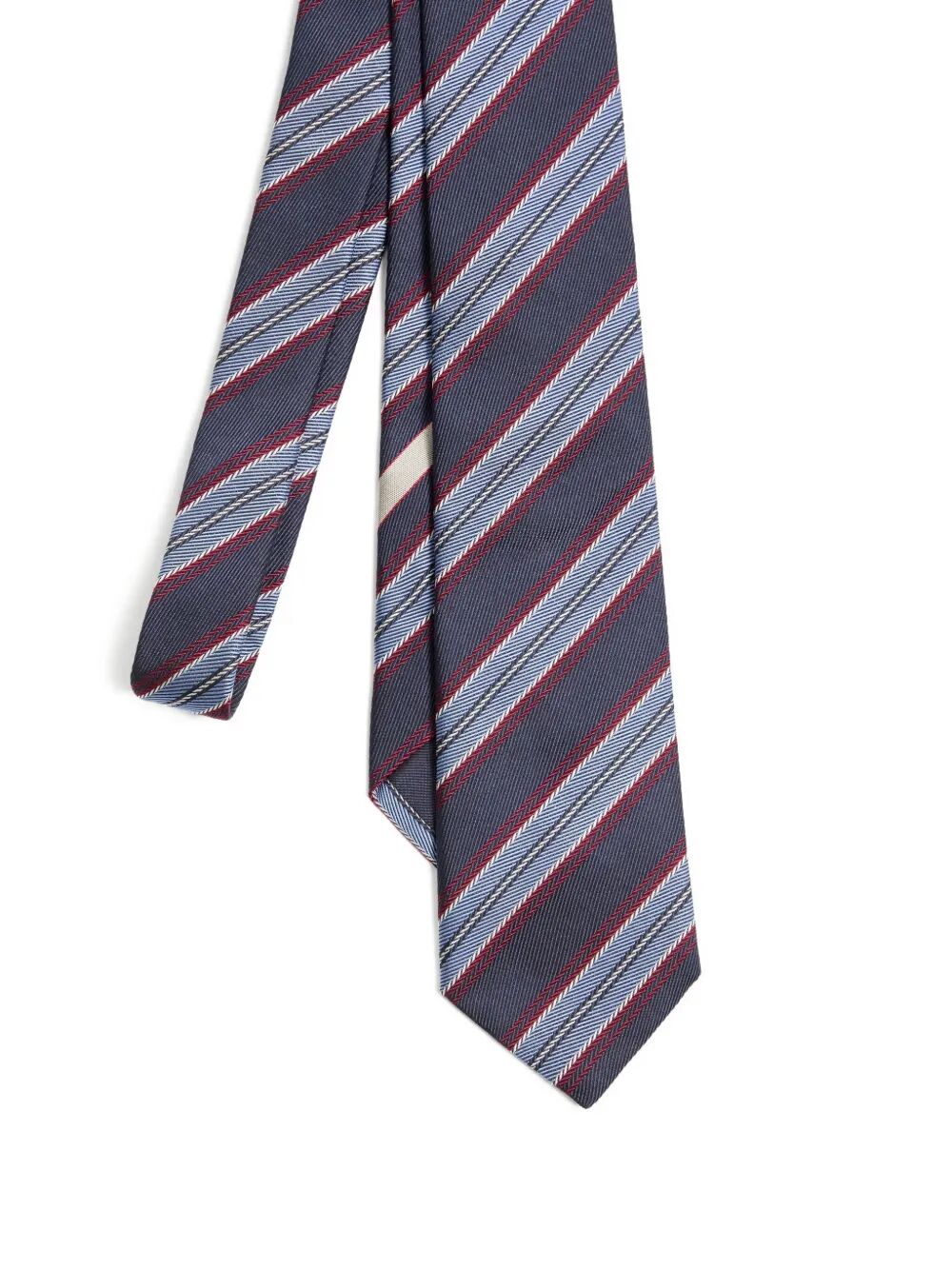 Valentino Garavani Men Valentie Jacquard Regimental Silk Tie