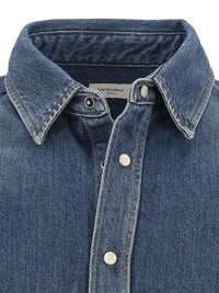 Saint Laurent Men Cassandre Denim Shirt