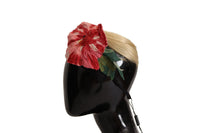 Dolce & Gabbana Dolce & Gabbana Black Silk White Hair Parrucchiera Diadem Women's Headband