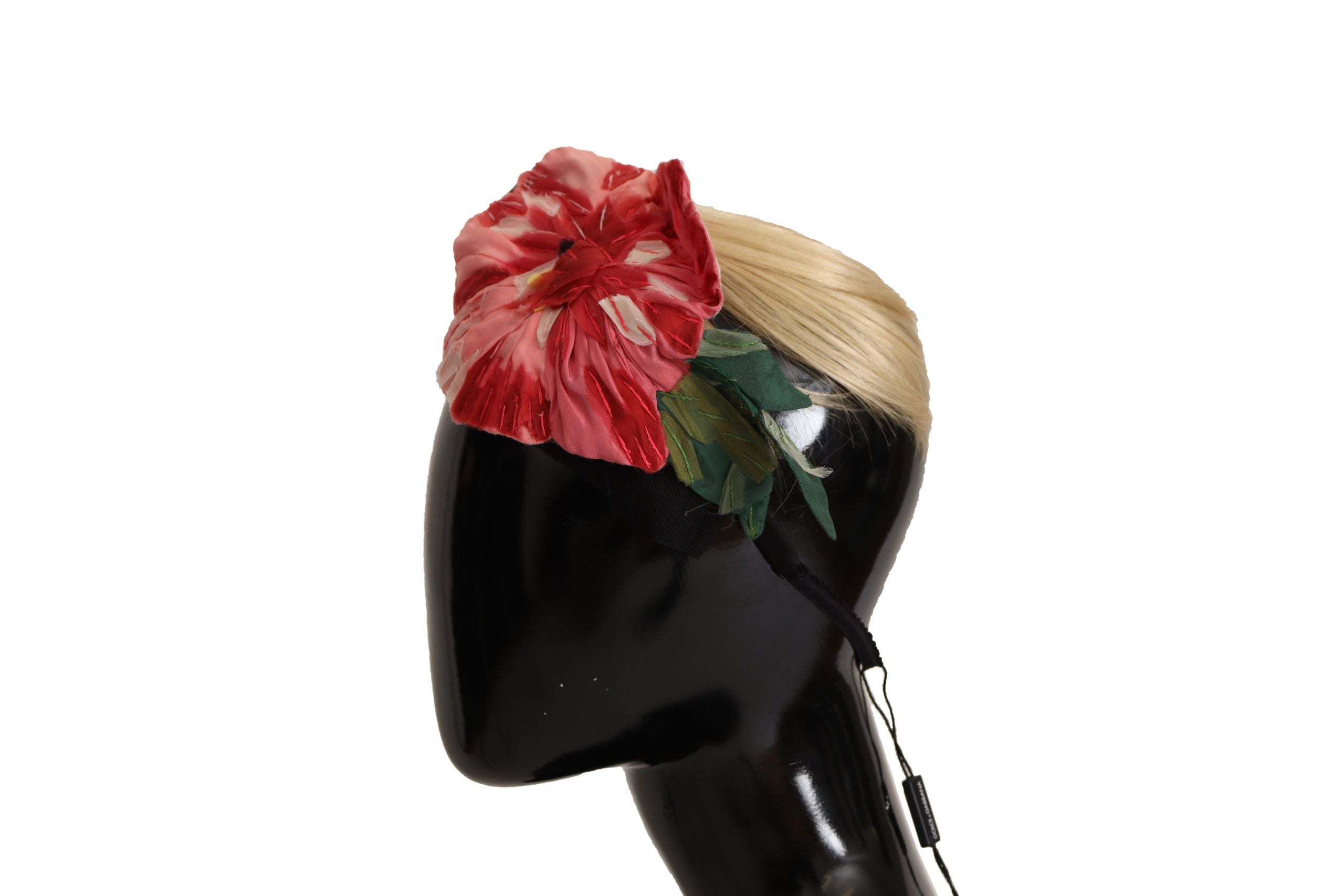 Dolce & Gabbana Dolce & Gabbana Black Silk White Hair Parrucchiera Diadem Women's Headband