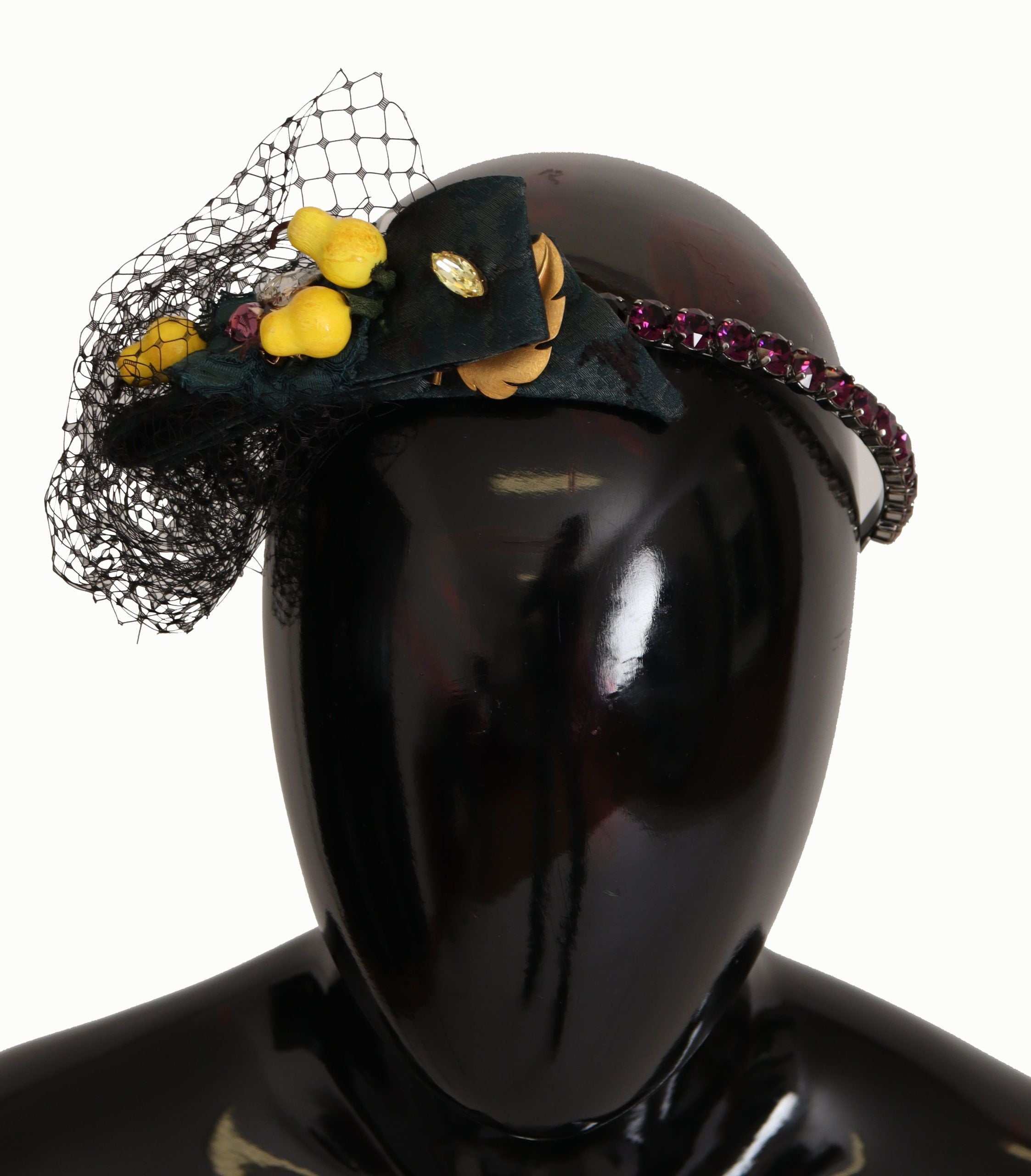 Dolce & Gabbana Dolce & Gabbana Purple Crystal Diadem Headband Lemons Sicily Women's Tiara