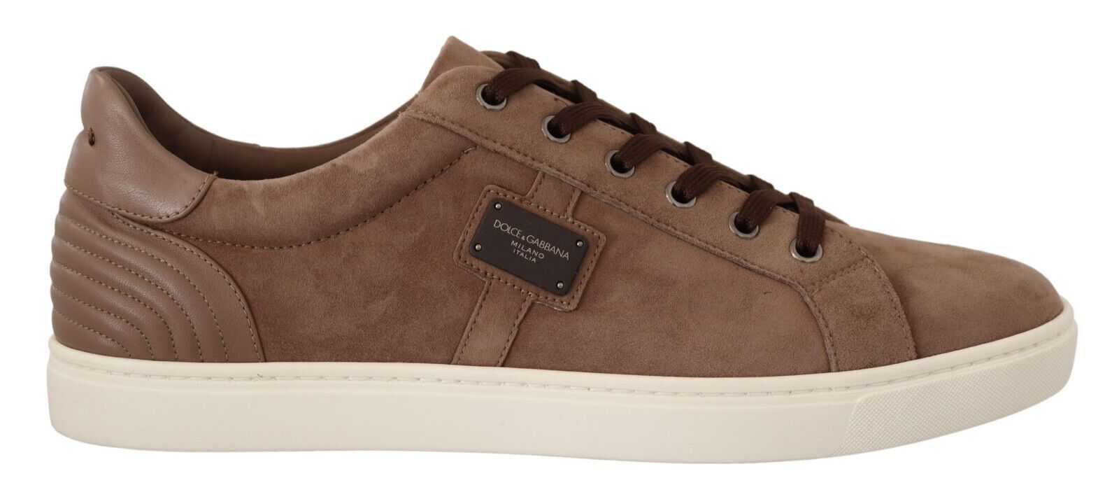 Dolce & Gabbana Elegant Brown Leather Sneakers for Men's Men